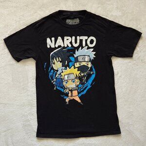 Naruto Shippuden Chibi Group Anime T-Shirt Size Adult Small Ripple Junction art
